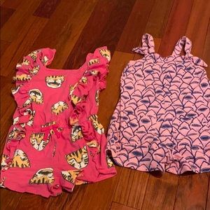 Set of 2 Cat & Jack rompers. 3t